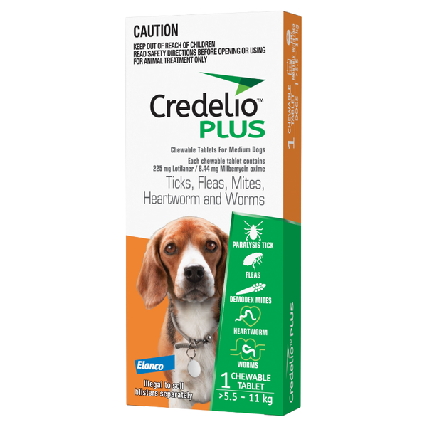 Credelio Plus Ticks, Fleas, Mites, Heartworm, and Worms