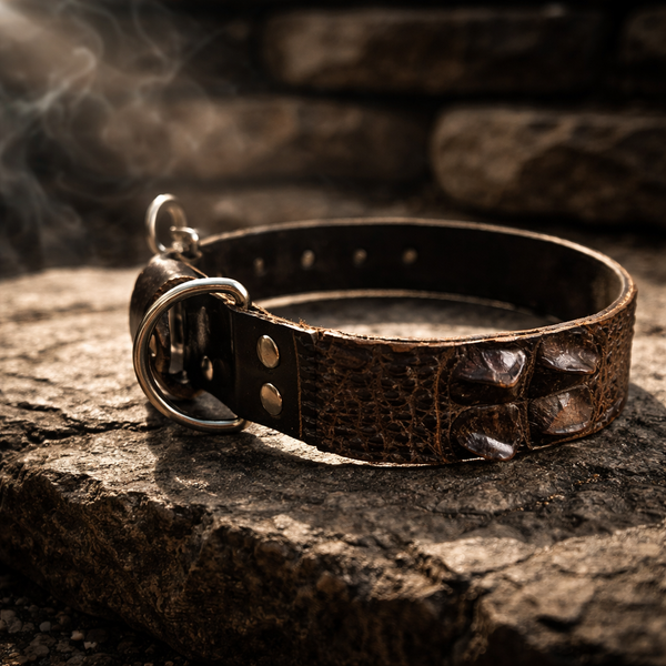 Crocodile Leather Dog Collar - Top Croc NT