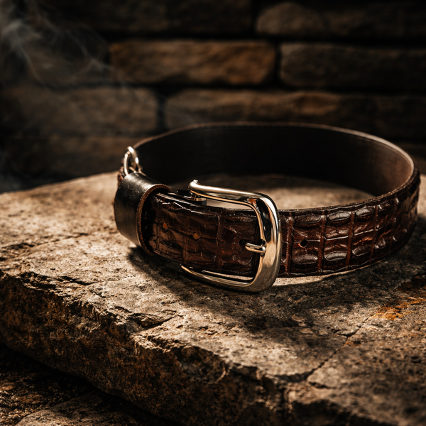 Crocodile Leather Dog Collar - Top Croc NT