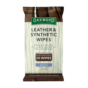 OAKWOOD LEATHER & SYNTHETIC WIPES X 20 - BAINBRIDGE