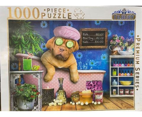 Puppy In Bath Comical Animals 1000 Piece Puzzle