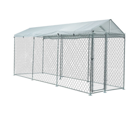 Dog Enclosure Pet Playpen Outdoor Wire Cage Puppy Animal Fence with Cover Shade
