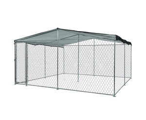 Dog Enclosure Pet Outdoor Playpen Wire Cage Fence with Cover Shade