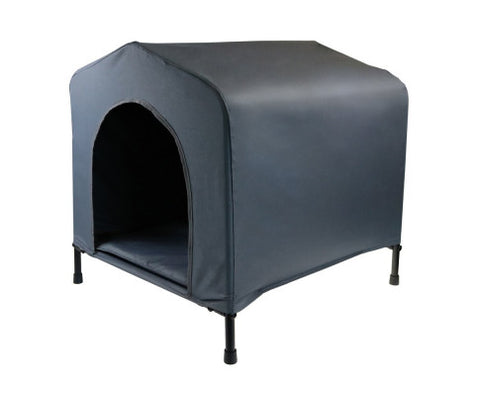 YES4PETS Grey Portable, Flea and Mite Resistant Dog Kennel with Cushion
