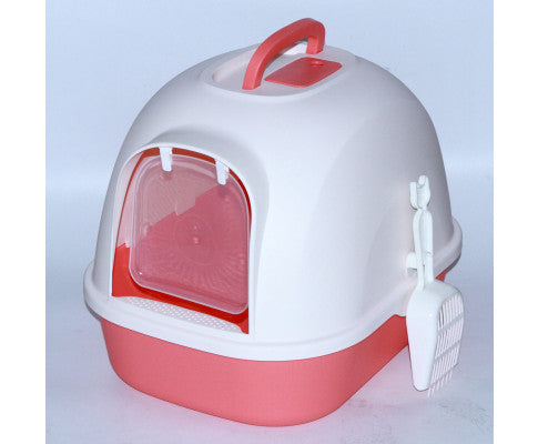 YES4PETS Portable Hooded Cat Litter Box/Tray with Handle and Scoop