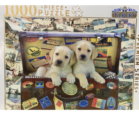 Puppies In Suitcase - 1000 Piece Puzzle