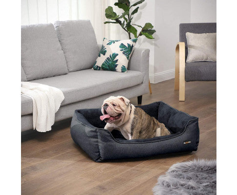 FEANDREA Dog Sofa Bed with Removable Washable Cover Dark Grey