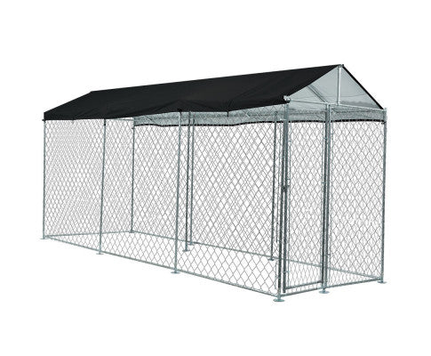 Dog Enclosure Pet Playpen Outdoor Wire Cage Puppy Animal Fence with Cover Shade