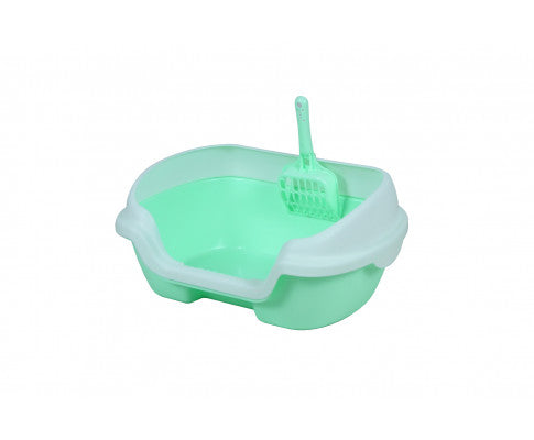 YES4PETS Small Portable Cat Litter Box Tray with Scoop
