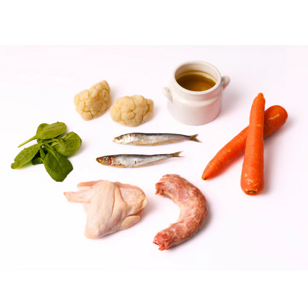 5 KG YELLOW CHICKEN SARDINE VEG - Berry Springs Pet Meat