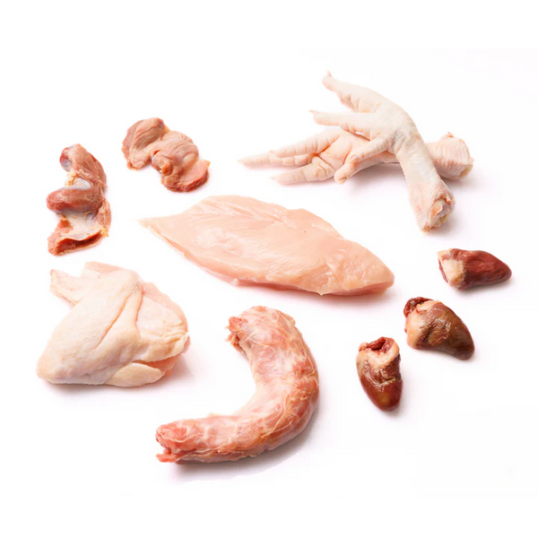 5kg BLUE CHICKEN FEET CHICKEN GIBLETS CHICKEN HEARTS - Berry Springs Pet Meat