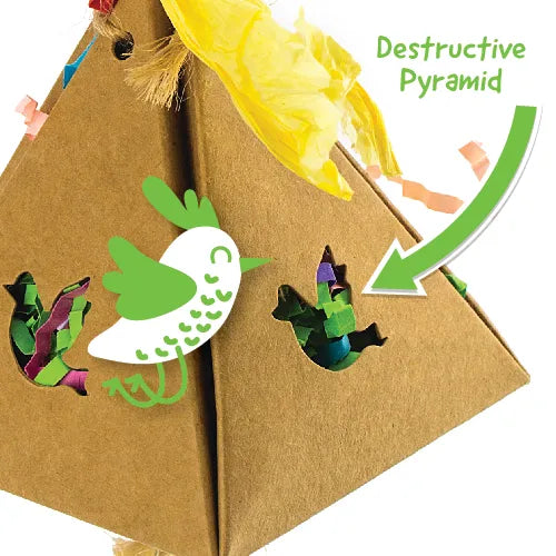 BIRD TOY DESTRUCTIVE - PYRAMID SMALL - BAINBRIDGE