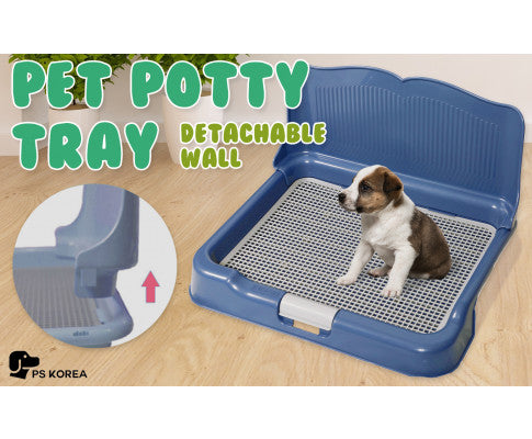PS KOREA Dog Potty Tray Training /Toilet with Detachable Wall