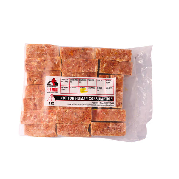 5 KG YELLOW CHICKEN SARDINE VEG - Berry Springs Pet Meat