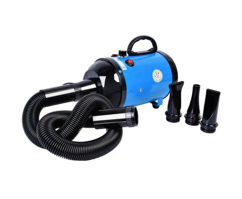 2800W Dog Dryer High Velocity Pet Dog Pet Blow Dryer Adjustable Speed 4 Nozzles Black