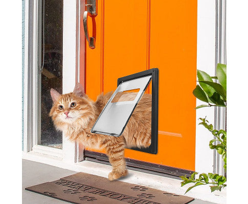 Pet Cat Dog Safe Security Flap Locking Door