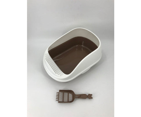 YES4PETS Portable Cat Toilet Litter Box Tray with Scoop