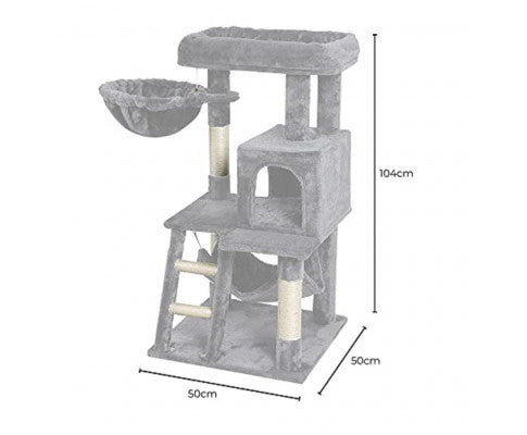 Floofi 104cm Plush Cat Condo Cat Tree