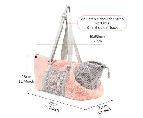 LIFEBEA Small Cat Carrier - Pet bag: Comfy Shoulder Bag with Adjustable Strap for Small Dogs, Puppies, Kittens Up to 3kg