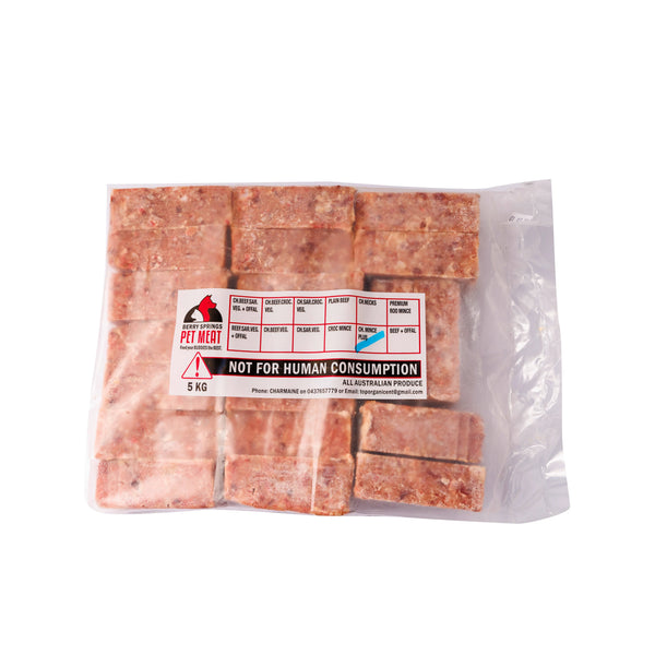 5kg BLUE CHICKEN FEET CHICKEN GIBLETS CHICKEN HEARTS - Berry Springs Pet Meat