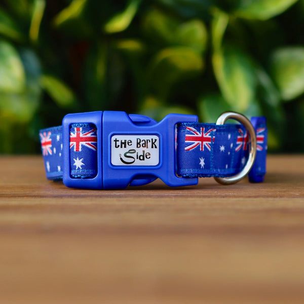 Australian Flag Dog Collar / Flag / XS - L - Hand made by the Bark Side