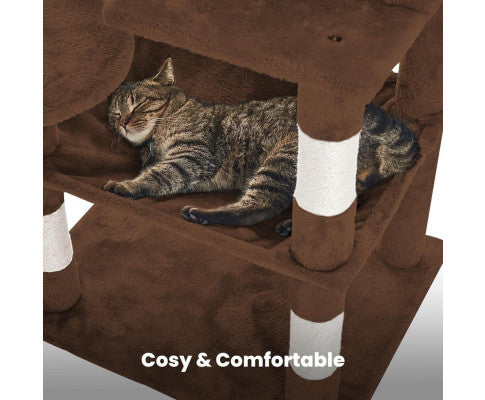 Floofi 118cm Plush Cat Condo Cat Tree