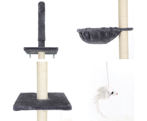 i.Pet Cat Tree Tower Scratching Post Floor to Ceiling 260cm