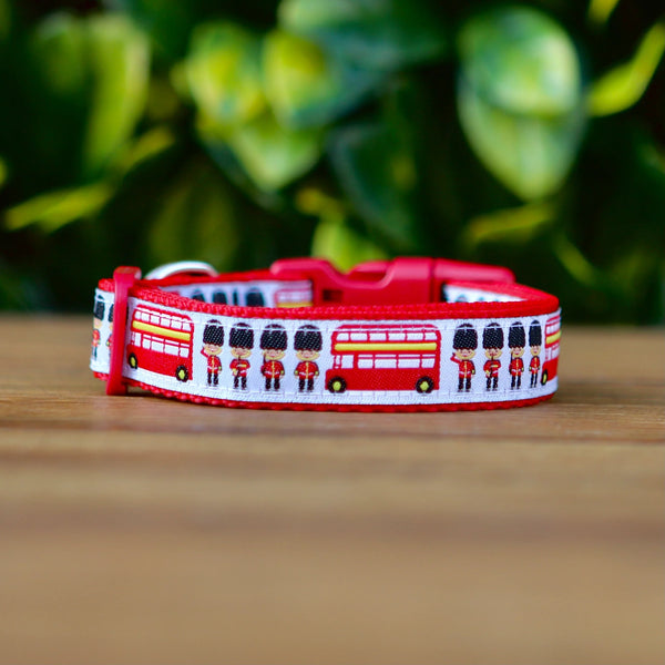 London Themed Dog Collar / XS - M - Hand Made by The Bark Side