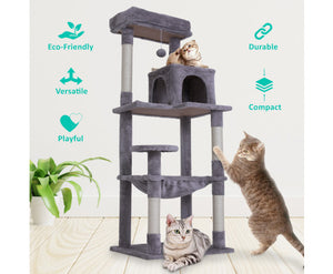 Paw Mate 143cm Cat Tree/Scratching Post - Condo Tower