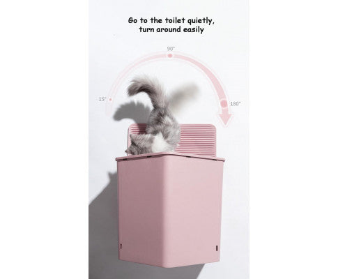 YES4PETS L Portable Hooded Cat Toilet Litter Box Tray House with Drawer and Scoop