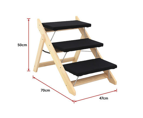 3 Steps Portable Dog Cat Pet Stairs