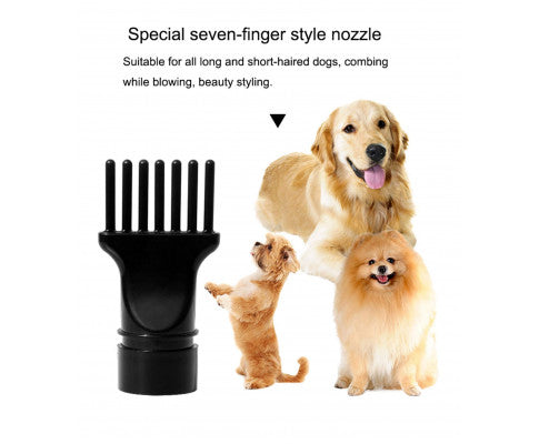 2800W Dog Dryer High Velocity Pet Dog Pet Blow Dryer Adjustable Speed 4 Nozzles Black