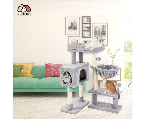 Floofi 97cm Adjustable Base Plush Cat Tree