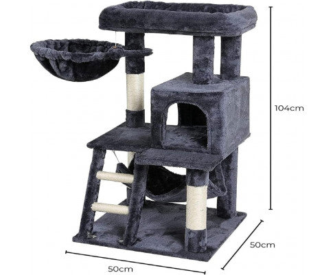 Floofi 104cm Plush Cat Condo Cat Tree