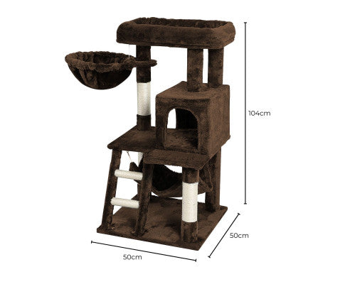 Floofi 104cm Plush Cat Condo Cat Tree