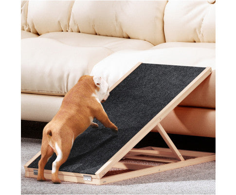 i.Pet Dog Ramp Adjustable Height for Bed, Sofa or Car Foldable