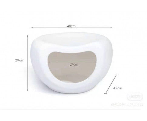 YES4PETS Cat Kitten Bed Cave - Small Dog House Kennel - Plastic Pet Pod Bedding Igloo