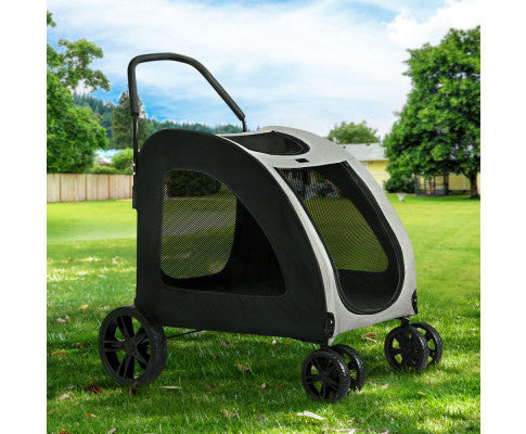 i.Pet Pet Dog Stroller Pram Large Carrier Cat Travel Foldable Strollers 4 Wheels