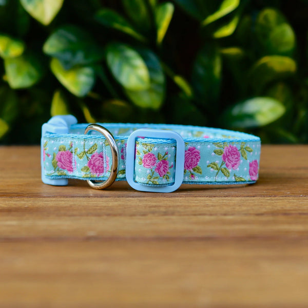 Rose Dog Collar / XS - L - Hand Made by The Bark Side