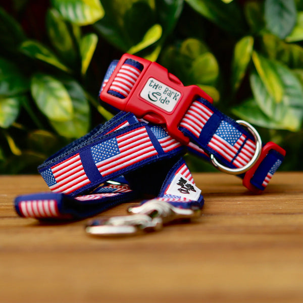 American Flag Dog Lead / Leash - Hand Made by The Bark Side