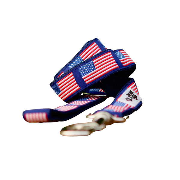American Flag Dog Lead / Leash - Hand Made by The Bark Side