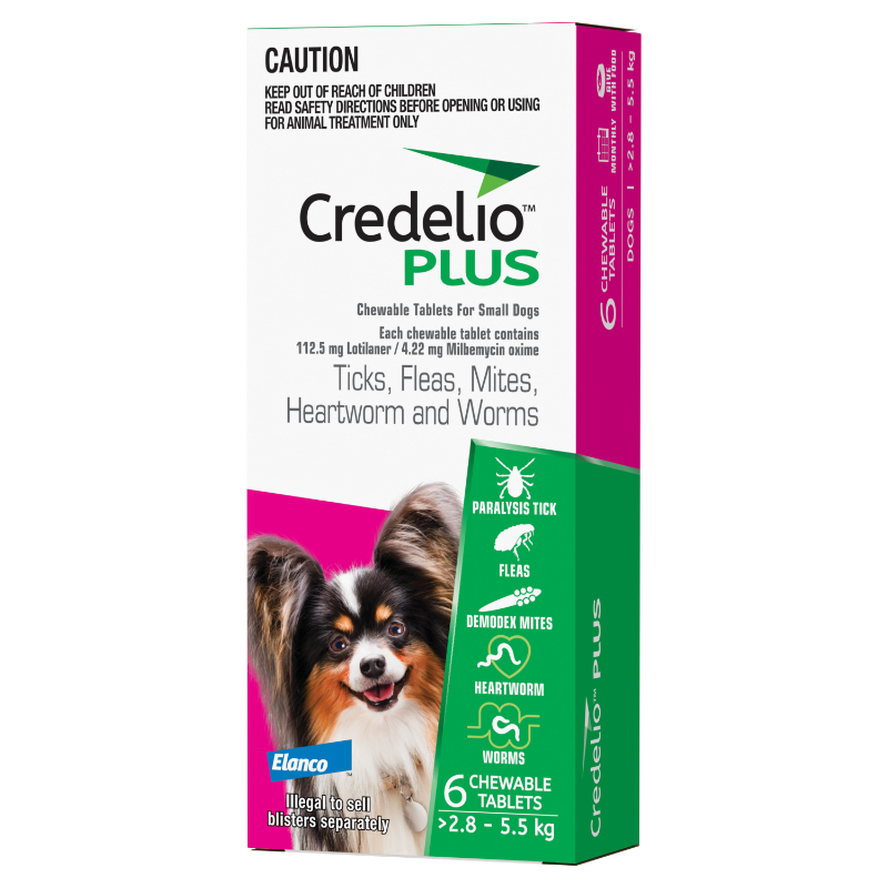 Credelio Plus Ticks, Fleas, Mites, Heartworm, and Worms