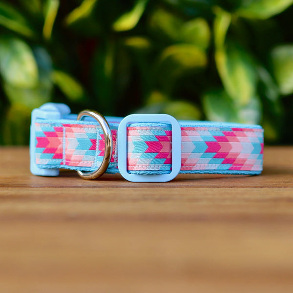 Geometric Arrows Dog Collar - Hand Made by The Bark Side