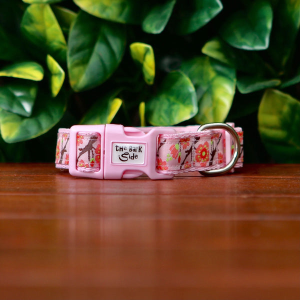 Cherry Blossom Sakura Dog Collar - Hand Made by The Bark Side