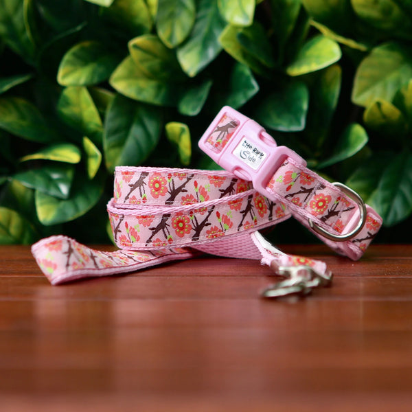 Cherry Blossom Dog Lead / Leash - Hand Made by The Bark Side