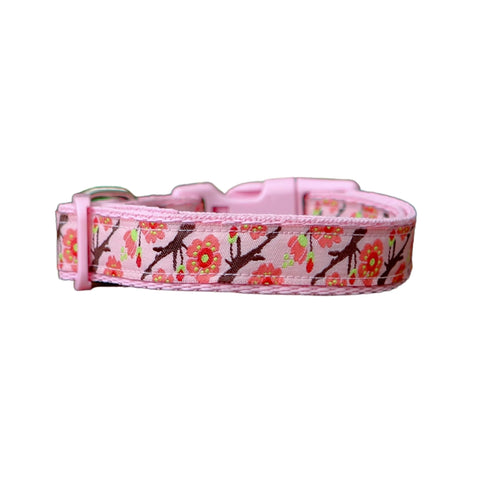 Cherry Blossom Sakura Dog Collar - Hand Made by The Bark Side