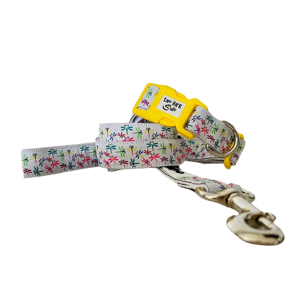 Dragonflies Dog Collar - Hand Made by The Bark Side