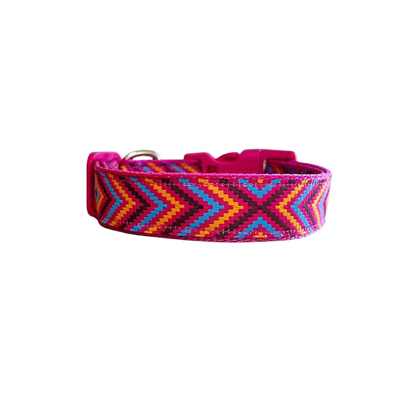 Geo Chevron Dog Collar - Hand Made by The Bark Side