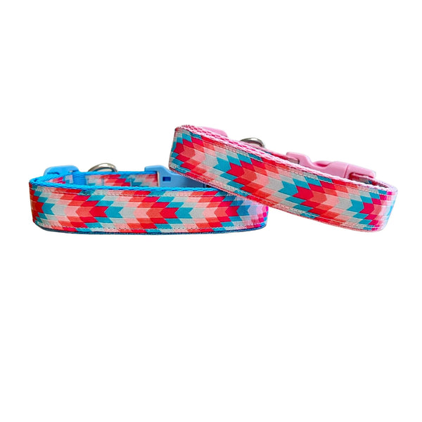 Geometric Arrows Dog Collar - Hand Made by The Bark Side