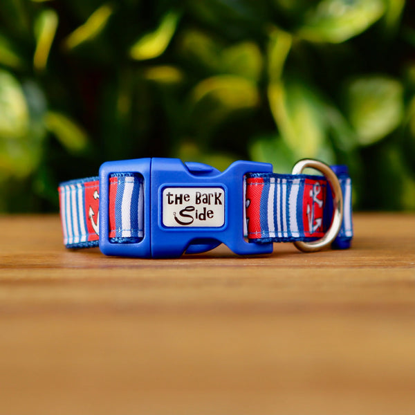 Nautical Dog Collar - Hand Made by The Bark Side